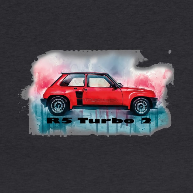 Renault 5 Turbo 2 Splash Art by AaaahEeeekStudio